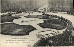 Taladro de la POSTAL de la VENDIMIA de la opinión panorámica de Compiegne de la encrucijada de Armistlce Militaria