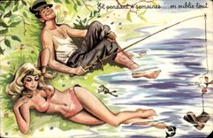 CPM Et pendant 4 semaines Peche Pecheur 