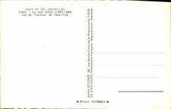 POSTAL MODERNA París y sus maravillas la torre Eiffel vista de la avenida de Nueva York