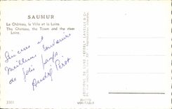 MODERN CARD Saumur the Castle the City And the Loire