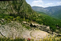 MODERN CARD Delphi Theater And Temple Off Apollo