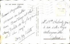 POSTAL MODERNA amistades Sables d'Olonne de los casquillos del folklore