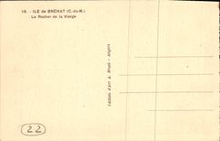 VINTAGE POSTCARD Island De Brehat the Rock Of the Virgin