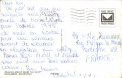 MODERN CARD Princes Street From The Scott Edinburgh Monument