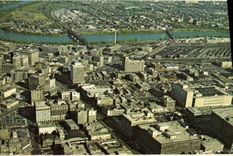 MODERN CARD Aerial View Downtown Winnipeg Manitoba Canada
