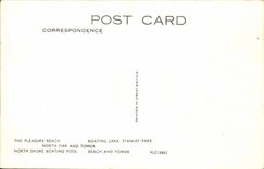 MODERN CARD Blackpool The pleasure Beach Botaing lake Stanley park