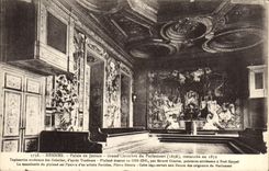 VINTAGE POSTCARD Rennes Large Law courts Room Of the Parliament