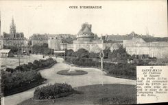 VINTAGE POSTCARD Emerald Dimension Malo Saint the Castle the Public garden