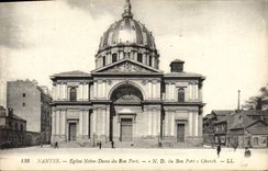 VINTAGE POSTCARD Nantes Notre Dame Church Of the Good port
