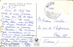 CPM Montreux Chateau De Chillon Et Les Dents Du Midi Cygnes