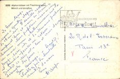 MODERN CARD Alphornblaser MIT Trachtengruppe Monch Und Jungfrau Folklore