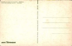 MODERN CARD Silver Bracelet And Turquoises Senegal Air Africa