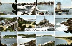 CPM Cote d'Emezaude Mont Saint Michel Parame St Malo St Servan Dinan 
