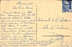 VINTAGE POSTCARD the Lake De Barberine And Top of Finive with the top of Valloricine