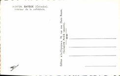 POSTAL MODERNA interior de Bayeux de la catedral