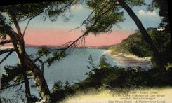 VINTAGE POSTCARD Cote of Azure Blues Coust Toulon Route Of the Cape Brun
