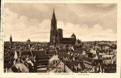 VINTAGE POSTCARD Totalansicht Strassburg