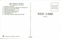 MODERN CARD The Restaration Off Old St Augustine Florida
