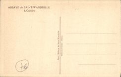 Abadía de la POSTAL de la VENDIMIA de Wandrille del oratorio Saint