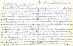 CPA Blois La Facade Du Chateau Et Place Victor Hugo