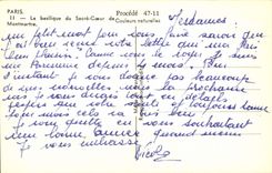 MODERN CARD Paris the Basilica Of the Sacring Heart De Montmartre