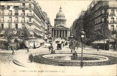 CPA Paris La Rue Soufflot Et Le Pantheon