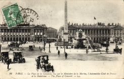 VINTAGE POSTCARD Paris the Place Of the Harmony Seen On the Ministry For the Navy