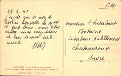 POSTAL de la VENDIMIA Niza el casino del embarcadero la caminata del inglés y de los jardines Albert 1r