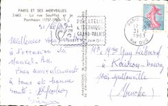 POSTAL MODERNA París y sus maravillas la calle Soufflot y el panteón