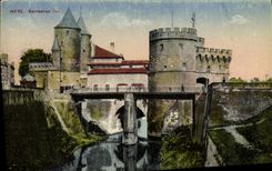 Tor de Metz Deutsches de la POSTAL de la VENDIMIA
