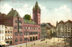 VINTAGE POSTCARD Basel Ratbaus