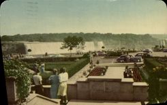 MODERN CARD Oakes Gardens And Falls Niagara Falls Ontario Canada