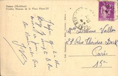 VINTAGE POSTCARD Valves Old Houses Of the Place Henri IV