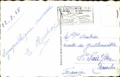 MODERN CARD Montreux Territet and teeth of the South