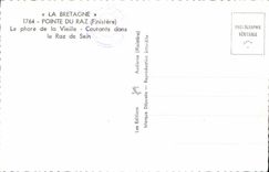 CPM Pointe Du Raz Le Phare de la Vieille Courants Dans le Raz de Sein