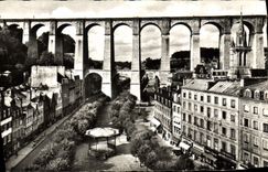CPM Morlaix Place des Otages et le Viaduc
