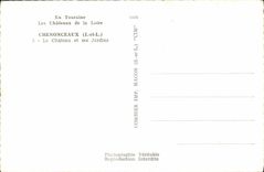 POSTAL MODERNA Chenonceaux el castillo y sus jardines