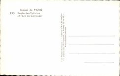 CPM Paris Jardin des Tuileries et l'Arc du Carrousel