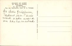 VINTAGE POSTCARD Heavy Pension of ladies Road of Pontacq the cave Seen of the sanctuaries taken of the terrace