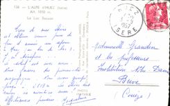 MODERN CARD Alpe d' Huez the Lake Besson