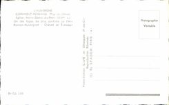 POSTAL MODERNA iglesia de Clarmont Ferrand Notre Dame del puerto