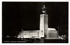 MODERN CARD Stockholm stadshuset I fasadbelysning