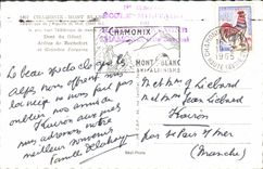 POSTAL MODERNA Chamonix Mont Blanc Teleferic de la aguja del diente del sur de los bordes gigantes de Rochefort y de Jorasses grande