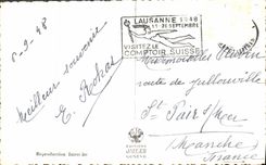 CPM Lausanne Vue Sur le Grand Pont departs la Tour Bel Air Metropole