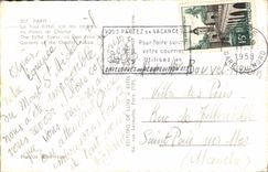 POSTAL MODERNA París la torre Eiffel vista de los jardines del paladar de Chaillot