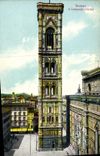 POSTAL Firenze de la VENDIMIA él Campana-torre