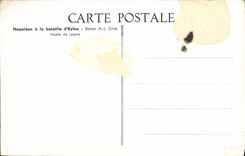 VINTAGE POSTCARD Napoleon with the battle of Eylau Museum of Louvre