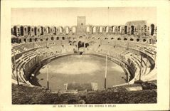 VINTAGE POSTCARD Interieur Of Arena has Arles