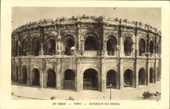 CPA Nimes Exterieur Des Arenes