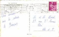 MODERN CARD Bayonne View Street Port Town hall